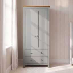 Bampton Double Wardrobe - Stone Grey