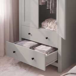 Bampton Double Wardrobe - Stone Grey - thumbnail 5