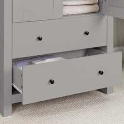 Bampton Double Wardrobe - Stone Grey - thumbnail 4