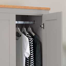 Bampton Double Wardrobe - Stone Grey - thumbnail 6