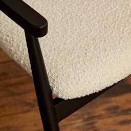 Carter Boucle Dining Armchairs - Set of 2 - Black Oak Legs - thumbnail 4