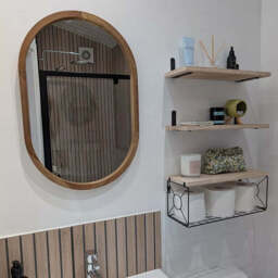 Lowesby 60x40cm Wooden Mirror - Natural - thumbnail 4