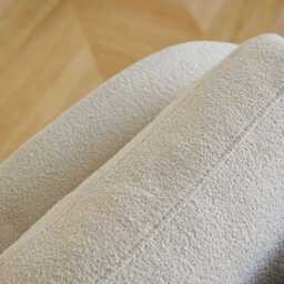 Carter Beige Boucle Occasional Armchair - Whitewash Legs - thumbnail 5
