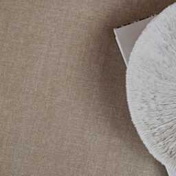 Brea Mink Taupe Footstool - Whitewash Oak Legs - thumbnail 3