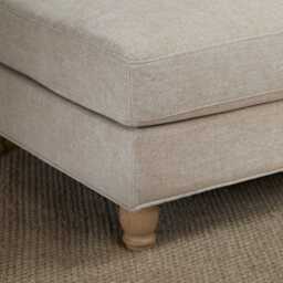 Brea Mink Taupe Footstool - Whitewash Oak Legs - thumbnail 2