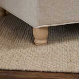 Brea Mink Taupe Footstool - Whitewash Oak Legs - thumbnail 4