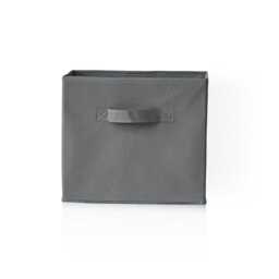 Cara 3 Tier Chalk White Cube Storage Unit - Grey Baskets - thumbnail 6