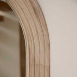 Kubu 180 x 80cm Wooden Arch Mirror - Whitewash - thumbnail 4