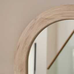 Kubu 180 x 80cm Wooden Arch Mirror - Whitewash - thumbnail 3