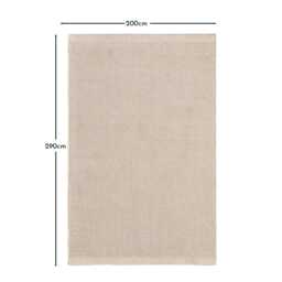 Cotham Clay & Natural Striped Wool with Cotton Rug - 200 x 290cm - thumbnail 6