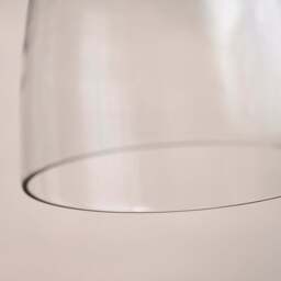 Aldsworth 37cm Glass Pendant Light - Gold with Clear Glass - thumbnail 6