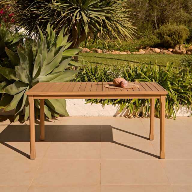 Harlyn 4 Seater Wooden Garden Dining Table - White Acacia - image 1