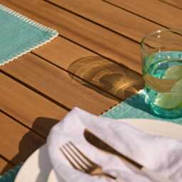 Harlyn 4 Seater Wooden Garden Dining Table - White Acacia - thumbnail 6