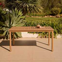 Harlyn 4 Seater Wooden Garden Dining Table - White Acacia - thumbnail 1