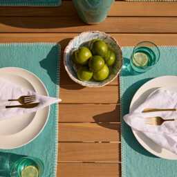 Harlyn 4 Seater Wooden Garden Dining Table - White Acacia - thumbnail 4