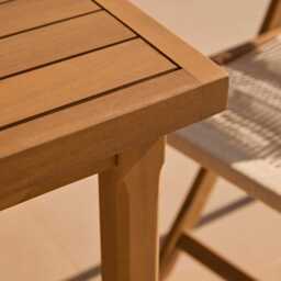 Harlyn 4 Seater Wooden Garden Dining Table - White Acacia - thumbnail 3