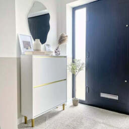 Iliana Shoe Cabinet - 2 Door - White - thumbnail 3
