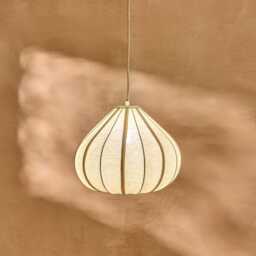 Lahsun 36cm Fabric Pendant Light - Natural