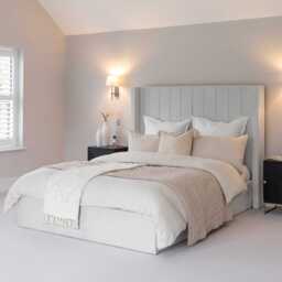Alice King Ottoman Bed - Cloud Grey - thumbnail 1