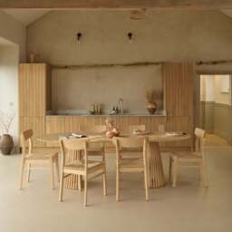 Willow Whitewash Oak Oval Dining Table Set - 6 Seater - Faye Dining Chairs - Whitewash Oak Legs - thumbnail 4