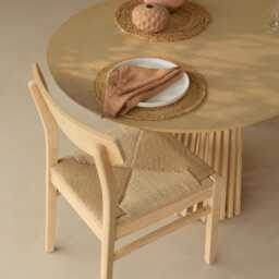 Willow Whitewash Oak Oval Dining Table Set - 6 Seater - Faye Dining Chairs - Whitewash Oak Legs - thumbnail 5