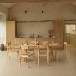 Willow Whitewash Oak Oval Dining Table Set - 6 Seater - Faye Dining Chairs - Whitewash Oak Legs - thumbnail 4