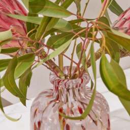 Lazio 20cm Glass Vase - Paprika & Blush Pink Confetti - thumbnail 4
