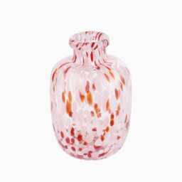 Lazio 20cm Glass Vase - Paprika & Blush Pink Confetti - thumbnail 5