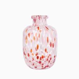 Lazio 20cm Glass Vase - Paprika & Blush Pink Confetti - thumbnail 6