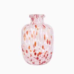 Lazio 20cm Glass Vase - Paprika & Blush Pink Confetti - thumbnail 6