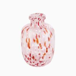 Lazio 20cm Glass Vase - Paprika & Blush Pink Confetti - thumbnail 5