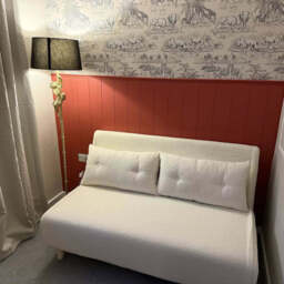 Una 2 Seater Double Sofa Bed - White Teddy - thumbnail 5