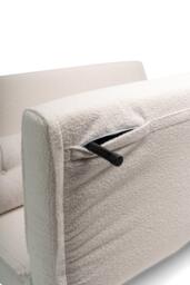 Una 2 Seater Double Sofa Bed - White Teddy - thumbnail 4