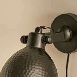 Hale Metal Plug in Wall Light - Black - thumbnail 3
