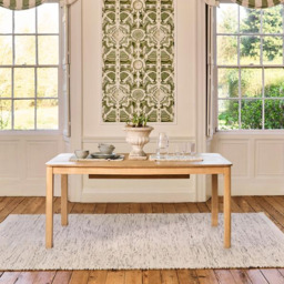 Noah Whitewash Oak Extending Dining Table Set - 6 Seater - Tilly Whitewash Oak Benches - thumbnail 2