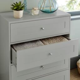 Stevie Chest of Drawers - 4 Drawer Grey - thumbnail 2
