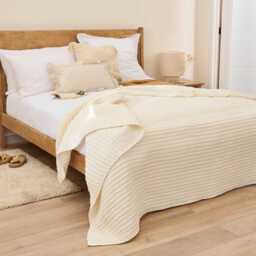 Malton 125x145cm Cotton Bedspread - White - thumbnail 1