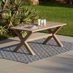 Charlotte 6 Seater Wooden Garden Dining Set with Shiro Benches - thumbnail 4