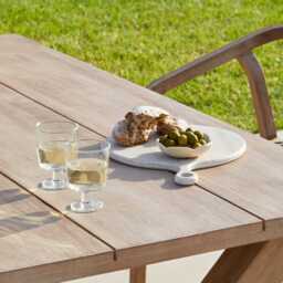 Charlotte 6 Seater Wooden Garden Dining Set with Shiro Benches - thumbnail 6