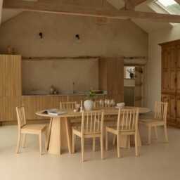 Farren Whitewash Oval Dining Table Set - 6 Seater - Tilly Dining Chairs - Whitewash Oak Legs - thumbnail 4