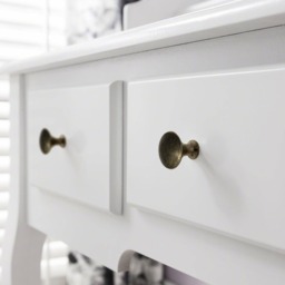 Capri White Dressing Table with Mirror & Stool - thumbnail 3