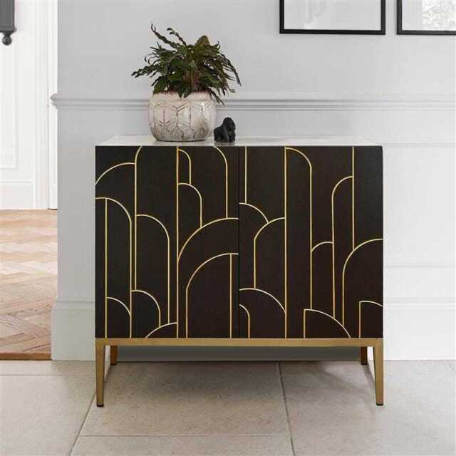 Gatsby 2 Door Small Sideboard - Noir Black - image 1