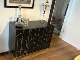 Gatsby 2 Door Small Sideboard - Noir Black - thumbnail 4