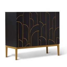 Gatsby 2 Door Small Sideboard - Noir Black - thumbnail 5