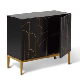 Gatsby 2 Door Small Sideboard - Noir Black - thumbnail 6