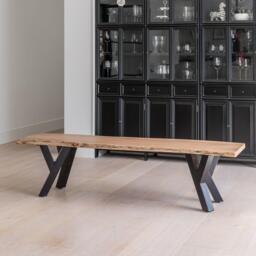 Bosco 4 Seater Acacia Wood Dining Bench - Natural - thumbnail 3