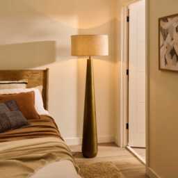 Foxcote Gold Metal Floor Lamp Base - 129cm - thumbnail 1