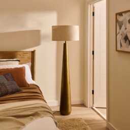 Foxcote Gold Metal Floor Lamp Base - 129cm - thumbnail 2