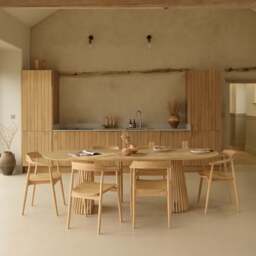 Willow Whitewash Oak Oval Dining Table Set - 6 Seater - Carter Dining Armchairs - Whitewash Oak Legs - thumbnail 2