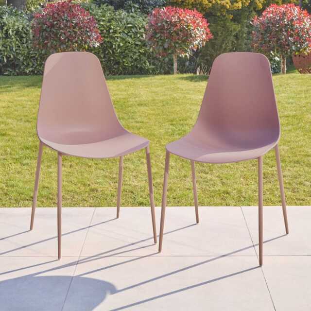 Wren Dusty Pink Garden Chairs - Set of 2 - image 1